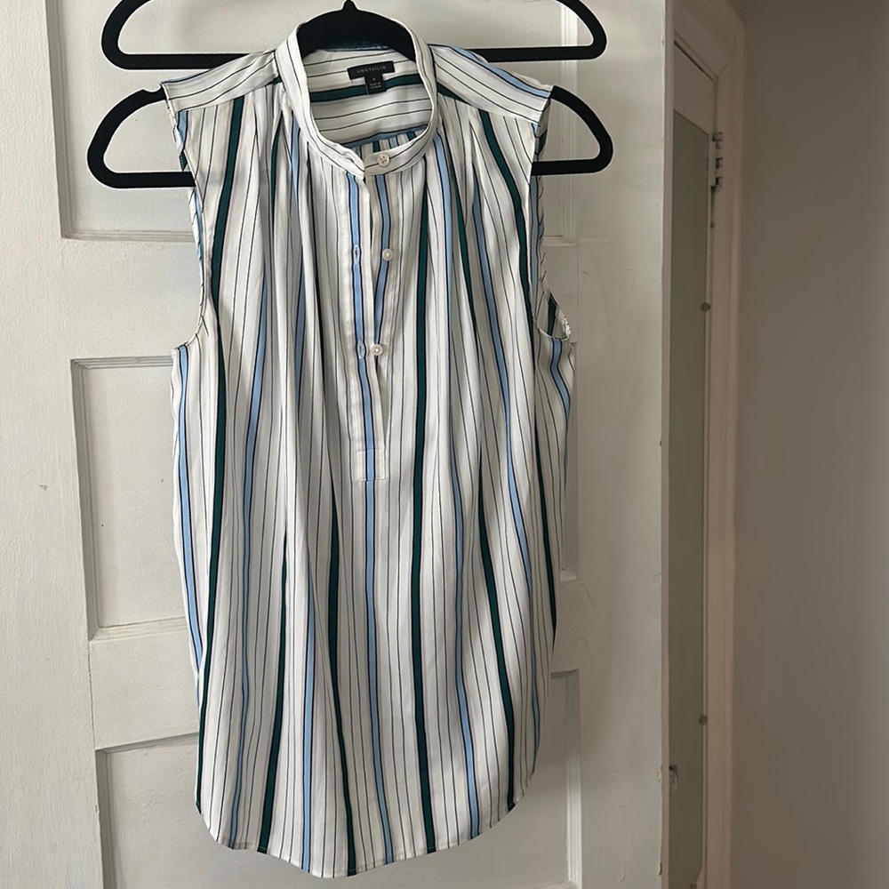 Ann Taylor striped lightweight tank